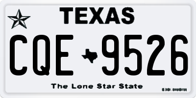 TX license plate CQE9526