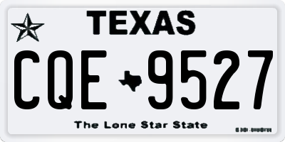 TX license plate CQE9527