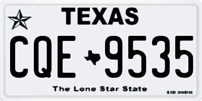TX license plate CQE9535