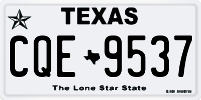 TX license plate CQE9537