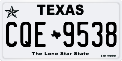 TX license plate CQE9538