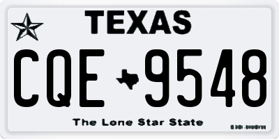 TX license plate CQE9548