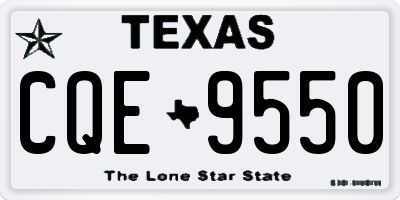 TX license plate CQE9550