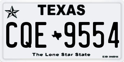 TX license plate CQE9554