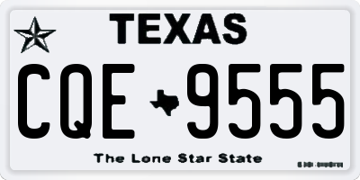 TX license plate CQE9555