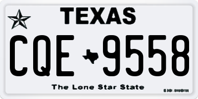 TX license plate CQE9558