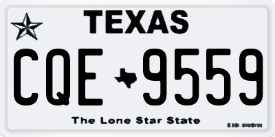 TX license plate CQE9559