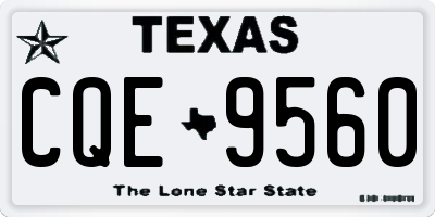 TX license plate CQE9560