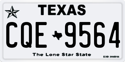 TX license plate CQE9564