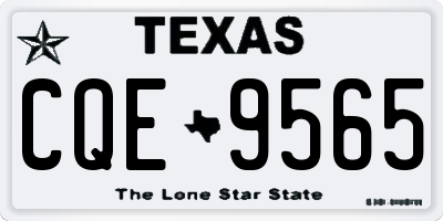 TX license plate CQE9565