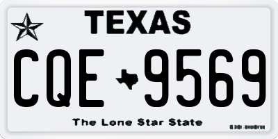TX license plate CQE9569