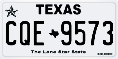 TX license plate CQE9573