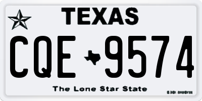 TX license plate CQE9574