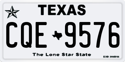 TX license plate CQE9576