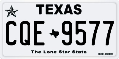 TX license plate CQE9577