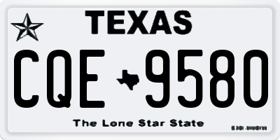 TX license plate CQE9580