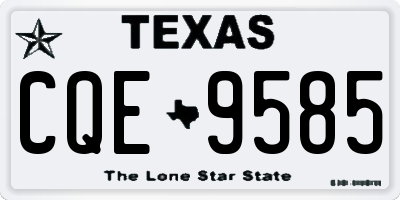 TX license plate CQE9585