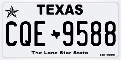 TX license plate CQE9588