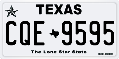 TX license plate CQE9595