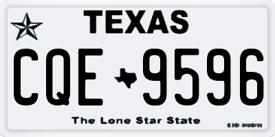 TX license plate CQE9596
