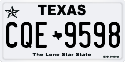 TX license plate CQE9598