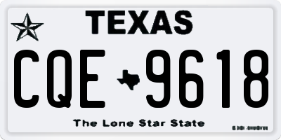 TX license plate CQE9618