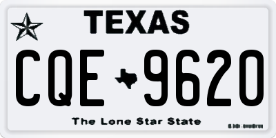 TX license plate CQE9620