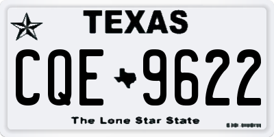 TX license plate CQE9622