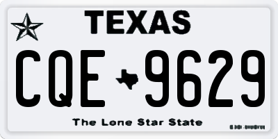 TX license plate CQE9629