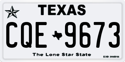 TX license plate CQE9673