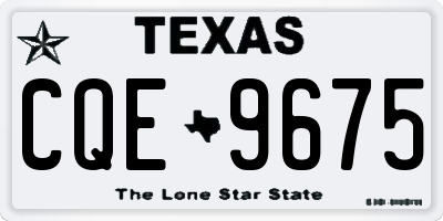 TX license plate CQE9675