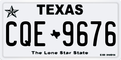 TX license plate CQE9676