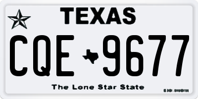 TX license plate CQE9677