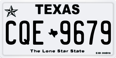 TX license plate CQE9679