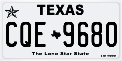 TX license plate CQE9680