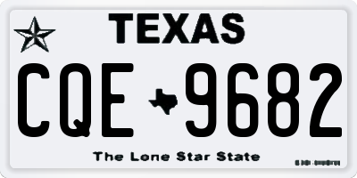 TX license plate CQE9682