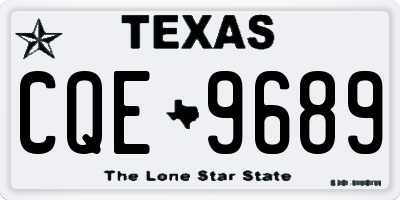 TX license plate CQE9689