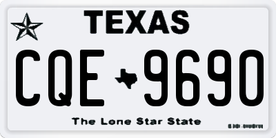 TX license plate CQE9690