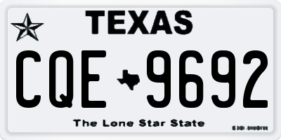 TX license plate CQE9692