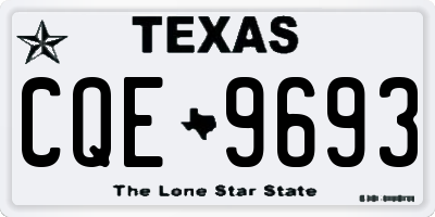 TX license plate CQE9693