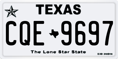 TX license plate CQE9697