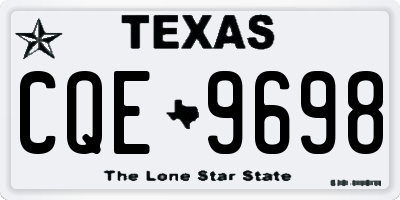 TX license plate CQE9698