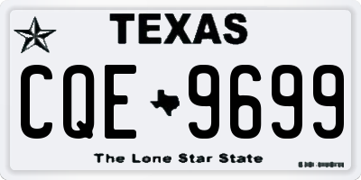 TX license plate CQE9699