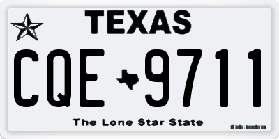 TX license plate CQE9711