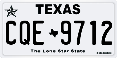 TX license plate CQE9712