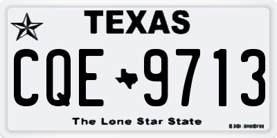 TX license plate CQE9713