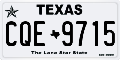 TX license plate CQE9715