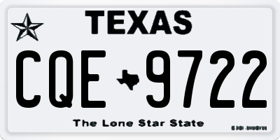 TX license plate CQE9722