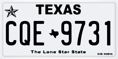 TX license plate CQE9731