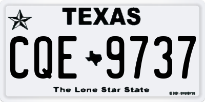 TX license plate CQE9737